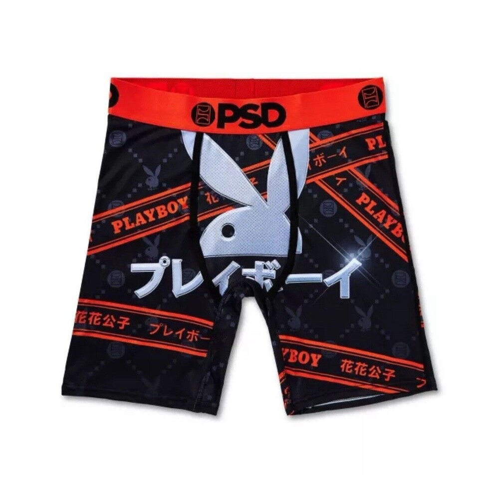 Size Small - PSD Playboy Tokyo Boxers Underwear Black Orange NEW